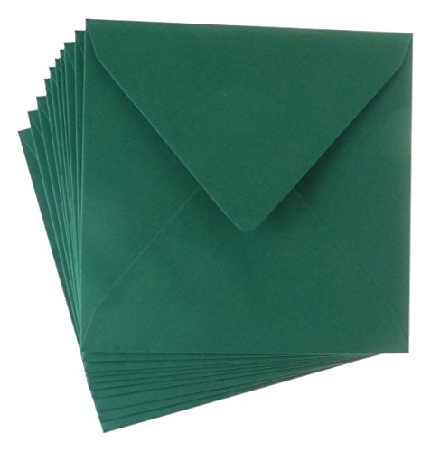 Sweet Dixie 10-er Pack DunkelGrüne Quadratische Karten, Papier, Grün, 18.9 x 14.5 x 1.3 cm von Sweet Dixie