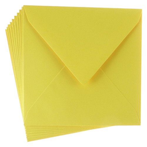 Sweet Dixie 10-er Pack Zitronenfarbene Quadratische Karten, Papier, Gelb, 18.9 x 14.5 x 1.3 cm von Sweet Dixie