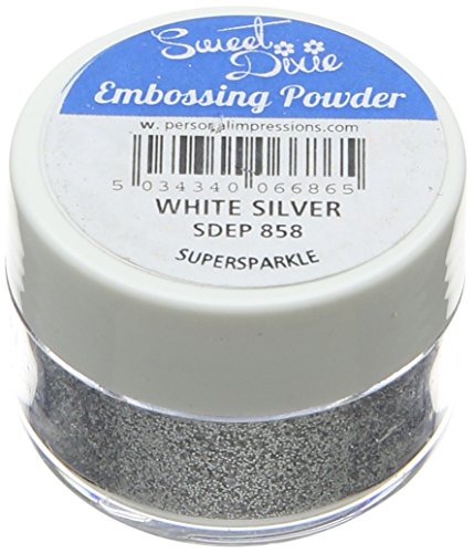 Sweet Dixie Praegepuder Weiss Silber Superglitzer, Synthetisches Material, 4 x 4 x 3 cm von Sweet Dixie