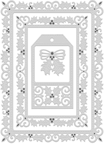 Sweet Dixie Stanzformen aus Metall, Stechpalmenrahmen mit Geschenkanhänger Sweet Dixie Stanzformen aus Metall, Stechpalmenrahmen mit Geschenkanhänger von Sweet Dixie