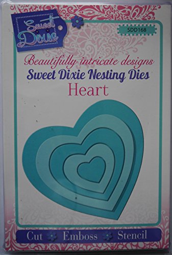 Sweet Dixie Verschachtelte Herzen Stanze, Metall, Grau, 23.3 x 14.7 x 1 cm von Sweet Dixie