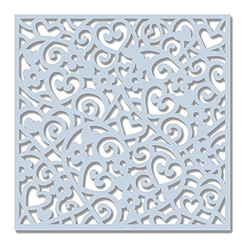 Sweet Dixie Wasserfall-Herzen Schablone, Synthetisches Material, Durchsichtig, 16 x 19 x 0.1 cm von Sweet Dixie