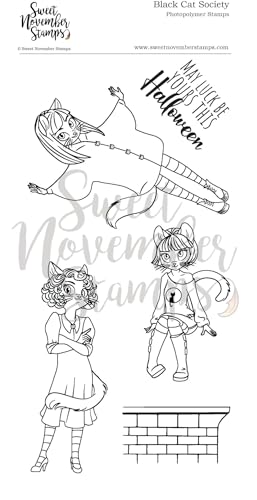 Sweet November Stamps, clear stamp, Black Cat Society Sweet November Stamps, clear stamp, Black Cat Society von Sweet November Stamps