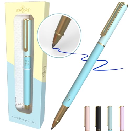 Luxus Kugelschreiber Eleganter Gelstift Hochwertige Tinte Sanftes Schreiben Edle Stifte Geschenkbox Schönes Kuli Design Metall Rollerball Pen Exklusiv Für Damen Büro Schule Stilvoll Journaling Türkis von Sweet Sweet