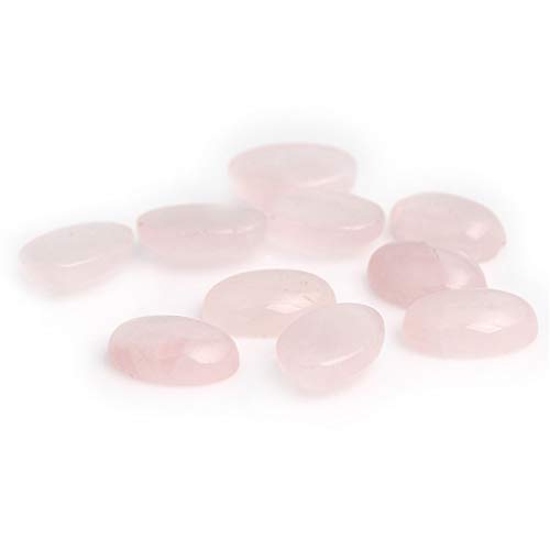 SHGbeads Rosenquarz, oval, Cabochon, flache Rückseite, Kuppel für Schmuck, Ringe, Anhänger, 10 x 14 mm, 5 Stück SHGbeads Rosenquarz, oval, Cabochon, flache Rückseite, Kuppel für Schmuck, Ringe, Anhänger, 10 x 14 mm, 5 Stück von Sweet & Happy Girl's Gemstone Art Beads