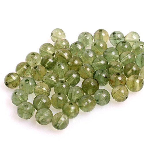 Runde natürliche grüne Apatit-Perlen für Schmuckherstellung (5 mm/50 Stück) von Sweet & Happy Girl's Gemstone Beads Strand
