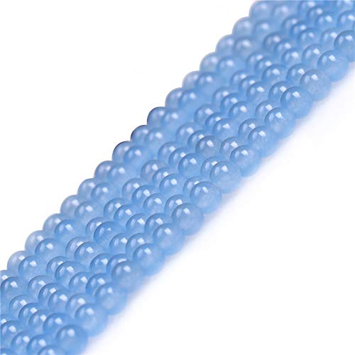 Sweet & Happy Girl's store 4mm Runde Gemstone Blue Jade Perlen Strang 15 Zoll Schmuckherstellung Perlen von GEM-INSIDE CREATE YOUR OWN FASHION