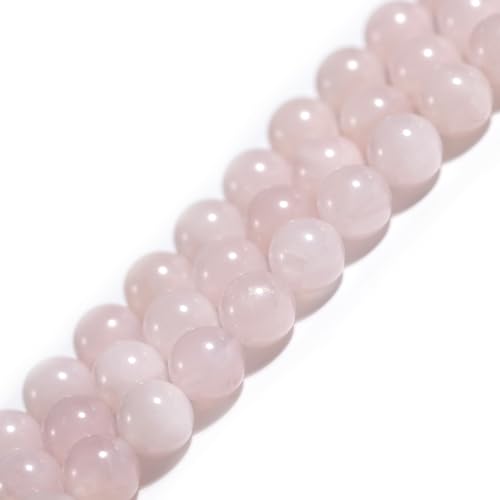 Natürlicher rosa Rosenquarz Kristall Edelstein Halbedelstein 10 mm lose Perlen für Schmuckherstellung DIY Armband Halskette Handwerk 38,1 cm von GEM-INSIDE CREATE YOUR OWN FASHION