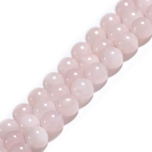 Natürlicher rosafarbener Rosenquarz-Kristall-Edelstein, Halbedelstein, rund, 12 mm, lose Perlen für Schmuckherstellung, Armband, Halskette, Basteln, 38,1 cm Natürlicher rosafarbener Rosenquarz-Kristall-Edelstein, Halbedelstein, rund, 12 mm, lose Perlen für Schmuckherstellung, Armband, Halskette, Basteln, 38,1 cm von GEM-INSIDE CREATE YOUR OWN FASHION