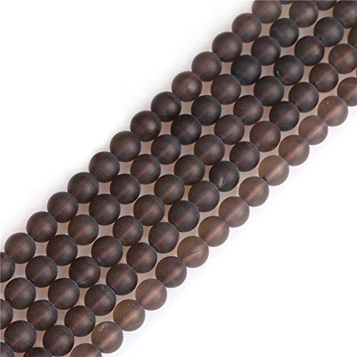 SHGbeads 6 mm Frost-Mattbrauner Rauchquarz-Kristall, Halbedelstein, runde lose Perlen für Schmuckherstellung, DIY, Handarbeit, Bastelbedarf, 38,1 cm SHGbeads 6 mm Frost-Mattbrauner Rauchquarz-Kristall, Halbedelstein, runde lose Perlen für Schmuckherstellung, DIY, Handarbeit, Bastelbedarf, 38,1 cm von GEM-INSIDE CREATE YOUR OWN FASHION