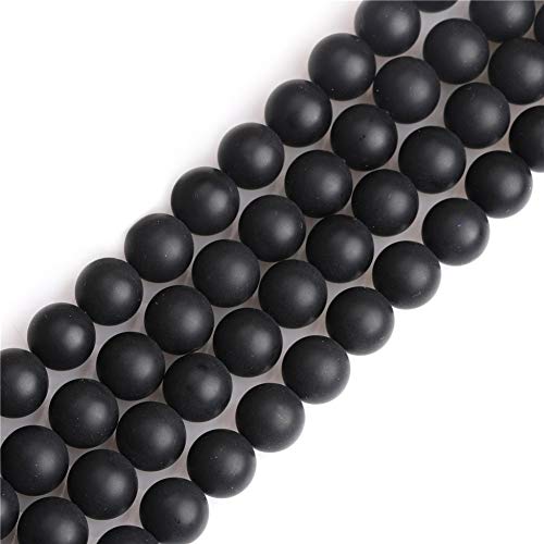 SHGbeads 8 mm mattschwarzer Achat, Halbedelstein, runde lose Perlen für Schmuckherstellung, DIY, Bastelbedarf, 38,1 cm SHGbeads 8 mm mattschwarzer Achat, Halbedelstein, runde lose Perlen für Schmuckherstellung, DIY, Bastelbedarf, 38,1 cm von GEM-INSIDE CREATE YOUR OWN FASHION
