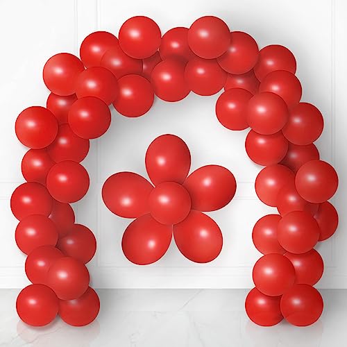 Rote Helium ballons, oder rote Luftballons, 50 Stück, 26 cm, 100% Naturlatex, rote Premium-Luftballons für Hochzeit, Weihnachten, Kindergeburtstag, Party Dekorationen von SweetFlo