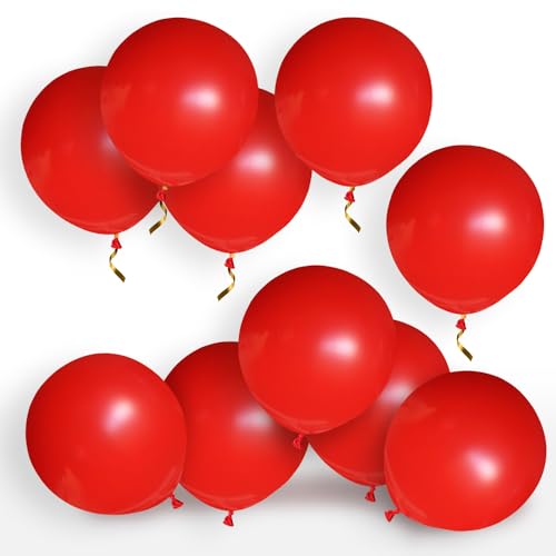 Romantisches Rotes Ballonset - 19 Zoll (49 cm) - 10 Stück - Perfekt für Valentinstag und Verlobungsfeiern von SweetFlo