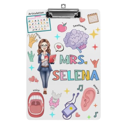 Personalisierte Acryl-Klemmbretter mit Metallclip, individuelles niedliches Lehrer-Klemmbrett mit Namens-Porträt, Geschenk für Lehrer, Studenten, Frauen, Klassenzimmer, Büro, Schule (Hochformat 4 Personalisierte Acryl-Klemmbretter mit Metallclip, individuelles niedliches Lehrer-Klemmbrett mit Namens-Porträt, Geschenk für Lehrer, Studenten, Frauen, Klassenzimmer, Büro, Schule (Hochformat 4 von SweetJECCU