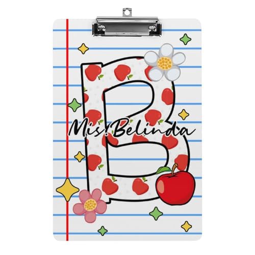 Personalisierte Acryl-Klemmbretter mit Metallclip, individuelles niedliches Lehrer-Klemmbrett mit Namens-Porträt, Geschenk für Lehrer, Studenten, Frauen, Klassenzimmer, Büro, Schule (Stil 10, 31,8 x Personalisierte Acryl-Klemmbretter mit Metallclip, individuelles niedliches Lehrer-Klemmbrett mit Namens-Porträt, Geschenk für Lehrer, Studenten, Frauen, Klassenzimmer, Büro, Schule (Stil 10, 31,8 x von SweetJECCU
