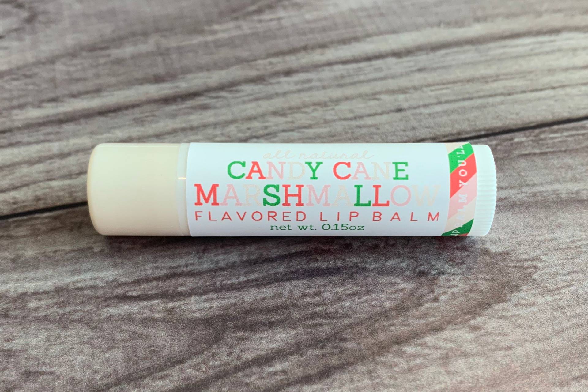 Candy Cane Marshmallow Lippenbalsam - Ganz Natürlich Handgemacht von SweetLipsLBCo