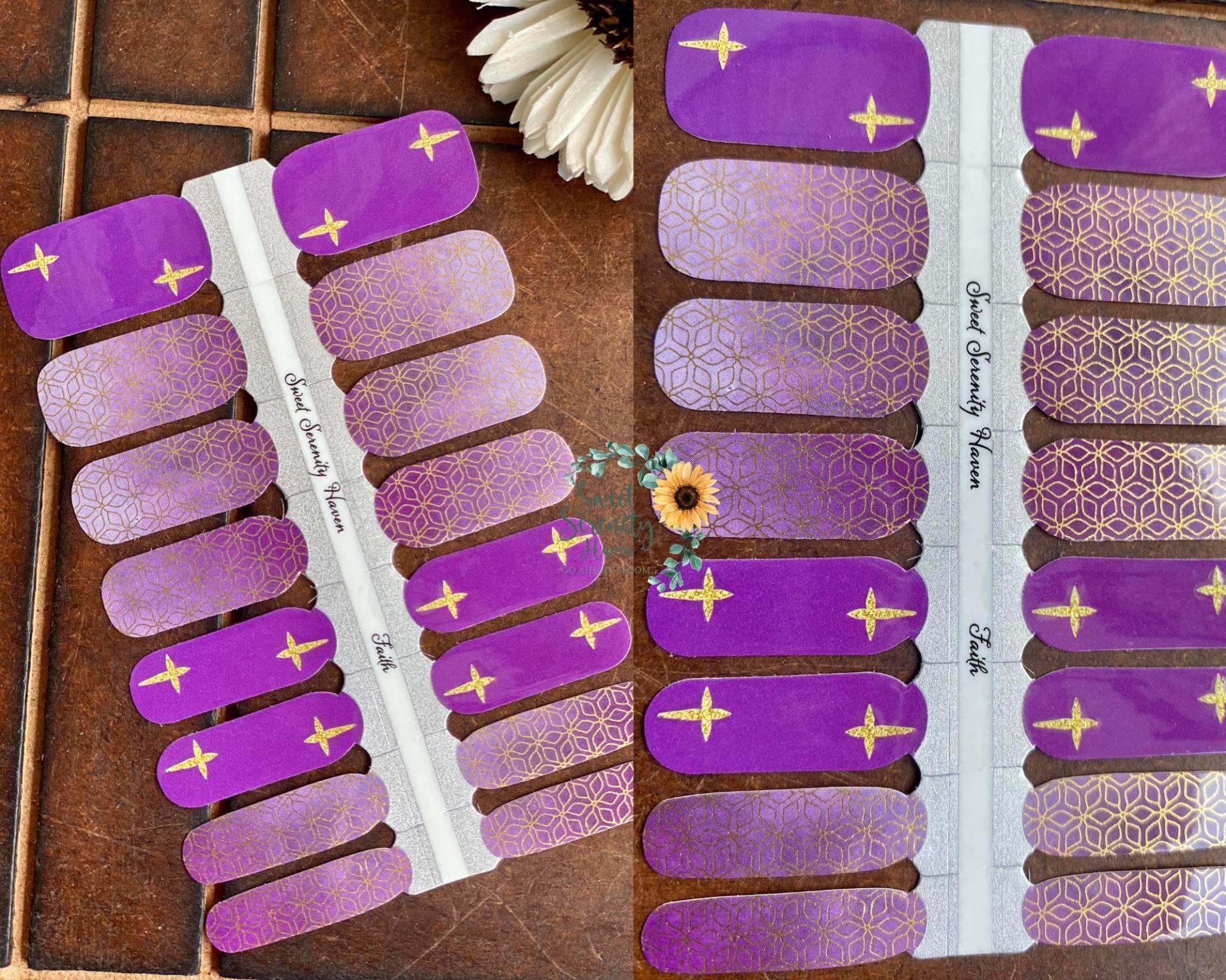 Faith Nail Polish Wraps; Glitzer Nagelstreifen; Mehrfarbige Wraps Faith Nail Polish Wraps; Glitzer Nagelstreifen; Mehrfarbige Wraps von SweetSerenityHaven