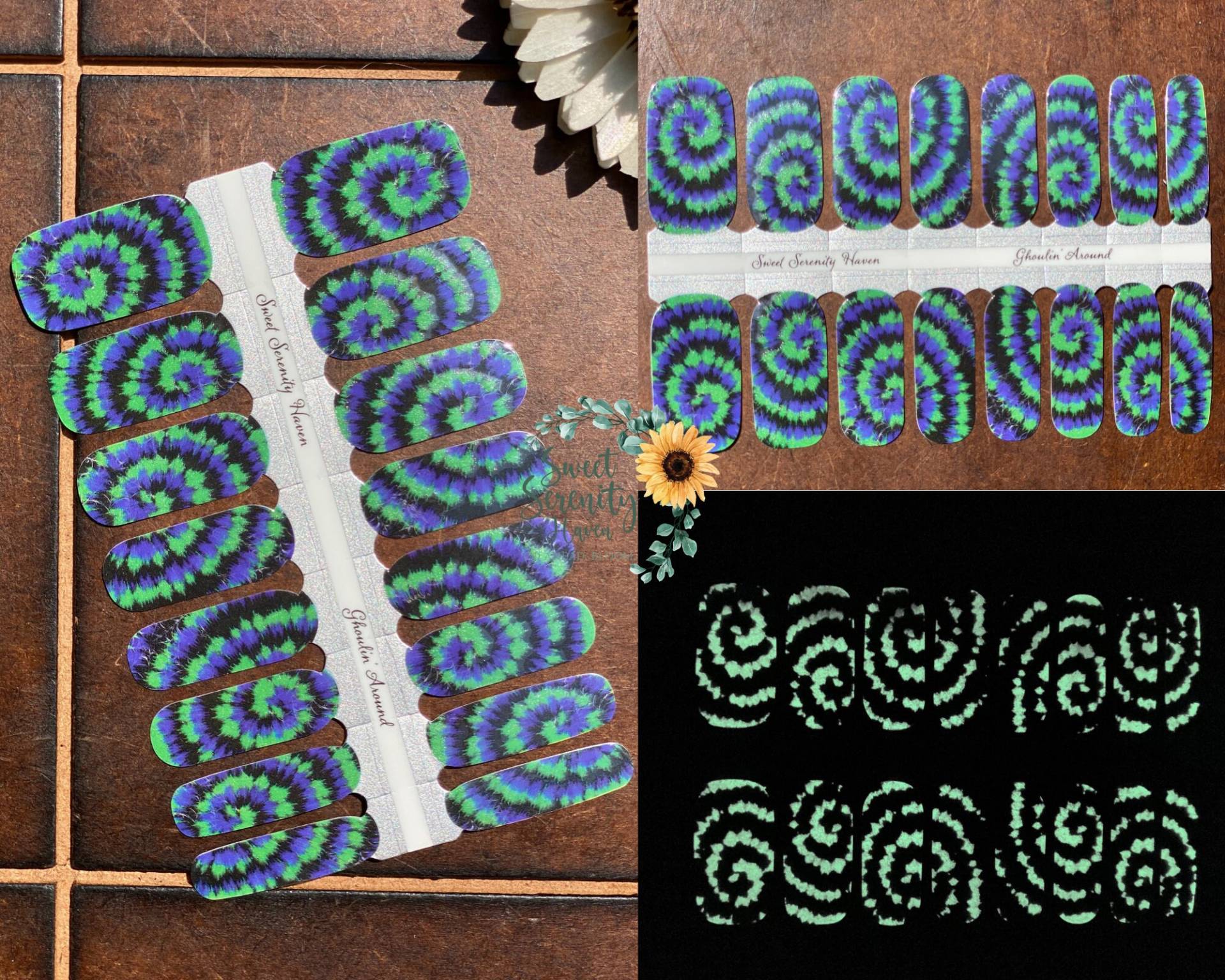 Ghoulin' Around Nail Polish Wraps; Leuchtet in Den Dunklen Nagelstreifen; Glänzend; Herbst/Herbst Nagelkunst; Halloween Design Ghoulin' Around Nail Polish Wraps; Leuchtet in Den Dunklen Nagelstreifen; Glänzend; Herbst/Herbst Nagelkunst; Halloween Design von SweetSerenityHaven