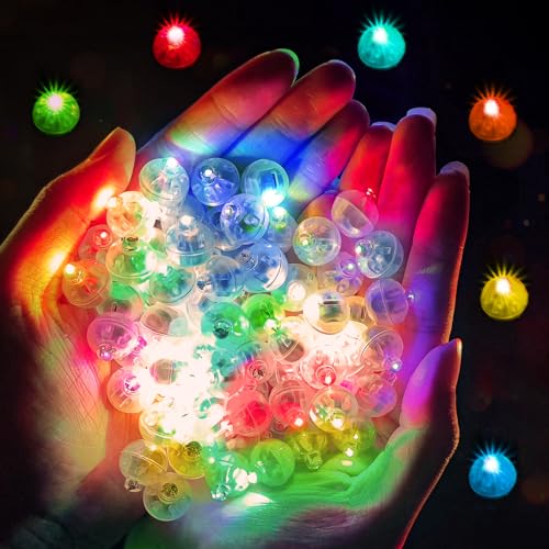 Sweetone LED Ballons Lichter, 100 Mini Led Licht, Runde LED Ballonlichter, Bunte Blinkende Party Licht für Weihnachten, Geburtstag, Hochzeit, Karneval, Papierlaternen Deko von Sweetone