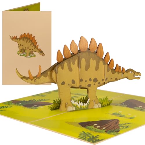 Sweetpopup [NEU] 3D Pop Up Karte Geburtstagskarte Kinder | Klappkarte Dinosaurier, 174 von Sweetpopup
