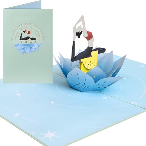 Sweetpopup [NEU] 3D Pop Up Karte Glückwunschkarte Geschenkkarte Klappkarte Yoga Frau, 029 von Sweetpopup
