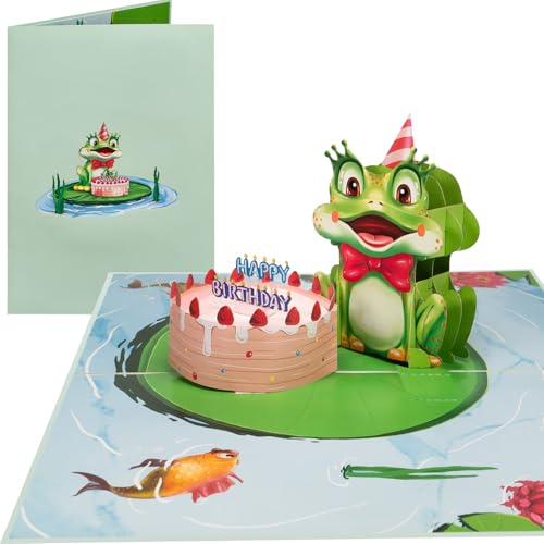 Sweetpopup [NEU 3D Pop Up Karte lustige Geburtstagskarte Glückwunschkarte Klappkarte Geschenkkarte Grußkarte Gutschein Geburtstag mit Frosch & Geburtstagstorte, 103 Sweetpopup [NEU 3D Pop Up Karte lustige Geburtstagskarte Glückwunschkarte Klappkarte Geschenkkarte Grußkarte Gutschein Geburtstag mit Frosch & Geburtstagstorte, 103 von Sweetpopup