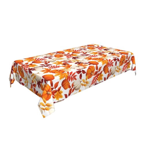 Herbst-Tischdecke, rechteckig, 152,4 x 228,6 cm, Kürbisblätter, Ahornblatt, Herbsternte, dekorative Tischdecke, Urlaubsdekorationen, saisonale Dekoration für Zuhause, Küche, Esszimmer, Picknick, Party Herbst-Tischdecke, rechteckig, 152,4 x 228,6 cm, Kürbisblätter, Ahornblatt, Herbsternte, dekorative Tischdecke, Urlaubsdekorationen, saisonale Dekoration für Zuhause, Küche, Esszimmer, Picknick, Party von Sweetshow