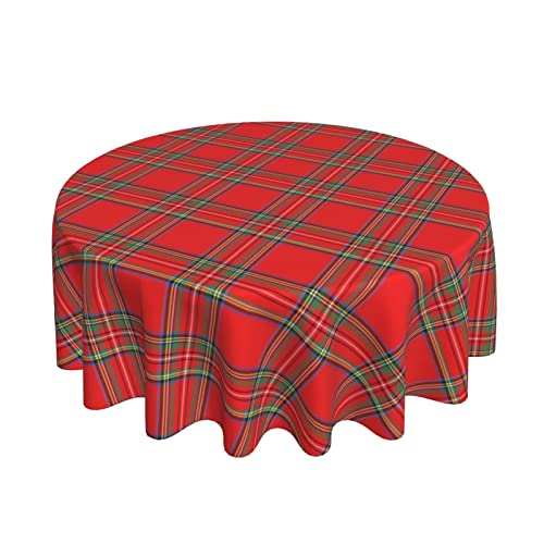 Weihnachtstischdecke, rund, 152.4 cm, Weihnachten, kariert, runde Tischdecke, waschbar, Polyester, rot, grün, Büffelkariert, dekorative Tischdecke für Zuhause, Küche, Esstisch, Party, Terrasse Weihnachtstischdecke, rund, 152.4 cm, Weihnachten, kariert, runde Tischdecke, waschbar, Polyester, rot, grün, Büffelkariert, dekorative Tischdecke für Zuhause, Küche, Esstisch, Party, Terrasse von Sweetshow