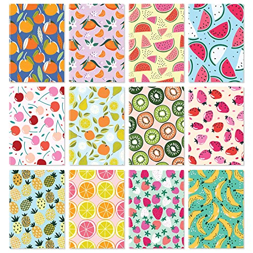 S&O Fun Fruit NotizblockSet, 24 Stück, mit 12 einzigartigen Designs – bunte MiniNotizbücher 8,9 x 12,7 cm, die überall passen, langlebige NotizbuchPackung, Notizbücher und Schreibblöcke – S&O Fun Fruit NotizblockSet, 24 Stück, mit 12 einzigartigen Designs – bunte MiniNotizbücher 8,9 x 12,7 cm, die überall passen, langlebige NotizbuchPackung, Notizbücher und Schreibblöcke – von Sweetzer & Orange