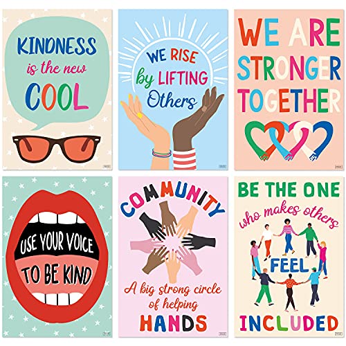 S&O Kindness Poster für Klassendekorationen. 6 Poster für Klassenzimmer, 15 x 22 Zoll großes Posterpaket. Poster zur Wachstumsorientierung, motivierende Poster, positive Poster, inspirierende Poster. S&O Kindness Poster für Klassendekorationen. 6 Poster für Klassenzimmer, 15 x 22 Zoll großes Posterpaket. Poster zur Wachstumsorientierung, motivierende Poster, positive Poster, inspirierende Poster. von Sweetzer & Orange
