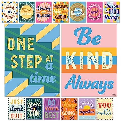 S&O Motivationsposter für Klassenzimmer – Studienzimmer-Poster – inspirierende Lehrzonen-Diagramme für die High School – Motivierende Drucke für das Schulzimmer – Selbstvertrauen stärkende Schilder von Sweetzer & Orange