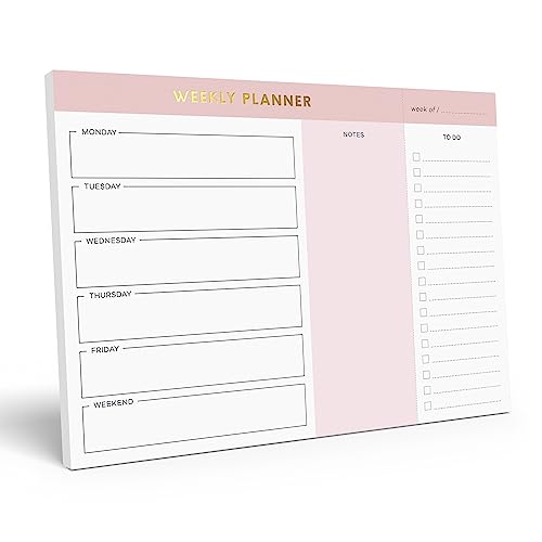 Sweetzer & Orange Wochenplaner-Pad - Magnetischer Organizer ohne Datum, Notizblock mit abreißbarer Aufgabenliste - Für Studium, zu Hause, im Büro - 52 Premium-Blätter - 17,7 cm x 25,4 cm Sweetzer & Orange Wochenplaner-Pad - Magnetischer Organizer ohne Datum, Notizblock mit abreißbarer Aufgabenliste - Für Studium, zu Hause, im Büro - 52 Premium-Blätter - 17,7 cm x 25,4 cm von Sweetzer & Orange