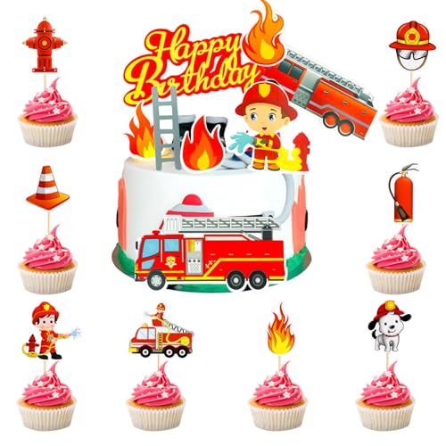 Sweieoni 32 STK Feuerwehr Tortendeko Feuerwehrmann Kuchen Dekorationen Zubehör Fire Truck Cupcake Toppers Feuerwehrmann Geburtstag Tortendeko für Kindergeburtstag Tortendeko Partydekoration Sweieoni 32 STK Feuerwehr Tortendeko Feuerwehrmann Kuchen Dekorationen Zubehör Fire Truck Cupcake Toppers Feuerwehrmann Geburtstag Tortendeko für Kindergeburtstag Tortendeko Partydekoration von Sweieoni