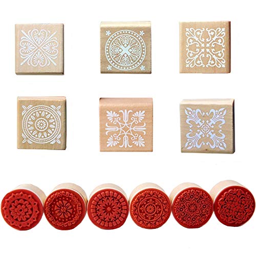 Sweieoni Holzstempel 12 Stück Quadratischen Stempeln Rund Stempel Vintage Verschiedenen Blumenmuster Stempel Ornamente Vintage Holzgriff Geformte Hölzerne Stempel für Stempel Ornamente DIY Handwerk Sweieoni Holzstempel 12 Stück Quadratischen Stempeln Rund Stempel Vintage Verschiedenen Blumenmuster Stempel Ornamente Vintage Holzgriff Geformte Hölzerne Stempel für Stempel Ornamente DIY Handwerk von Sweieoni