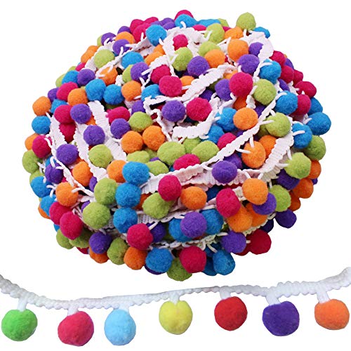 Sweieoni Pompon Borte Rainbow Pom Bommelborte Bommelband Regenbogen Bommel Fringe Pompoms Bunt für Näharbeit Nähen Basteln Dekorieren 6 m Sweieoni Pompon Borte Rainbow Pom Bommelborte Bommelband Regenbogen Bommel Fringe Pompoms Bunt für Näharbeit Nähen Basteln Dekorieren 6 m von Sweieoni