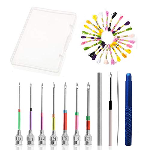 Sweieoni Stickerei Set Punch Nadel Stanznadel Stickerei Set Stickerei-Werkzeug 8 Stücke Stanznadel + Einfädler + 24 Stücke Stickgarn + 2 Stücke Griff Nadelstanzer Werkzeug Set Sweieoni Stickerei Set Punch Nadel Stanznadel Stickerei Set Stickerei-Werkzeug 8 Stücke Stanznadel + Einfädler + 24 Stücke Stickgarn + 2 Stücke Griff Nadelstanzer Werkzeug Set von Sweieoni