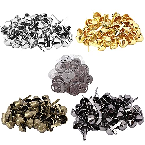Sweieoni Taschenfüße 200 Stück Bodennägel für Taschen Taschenfüsse Kegelfüße für Handtaschen Füße Spike Cone Studs Legierung Boden Stud, 12mm, 4 Farben Sweieoni Taschenfüße 200 Stück Bodennägel für Taschen Taschenfüsse Kegelfüße für Handtaschen Füße Spike Cone Studs Legierung Boden Stud, 12mm, 4 Farben von Sweieoni