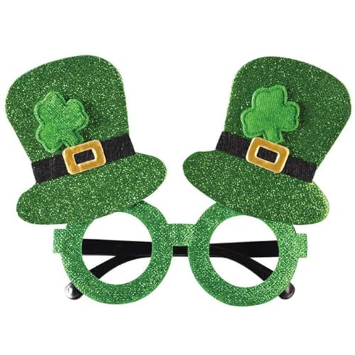 Patrick's Day Kleeblatt Brille Grün Vier Kleeblätter Sonnenbrille Patricks Day Zubehör Für Patricks Day Dekorationen Lucky Irish Brillen von Swetopq