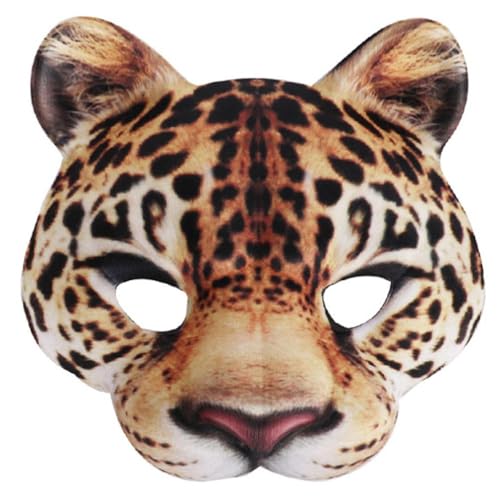 Swetopq Halloween Leopard Lustige Halbe Gesicht Carniva Frauen Cosplay Party Für Maskerad Dress Up Leopard Für Frauen von Swetopq