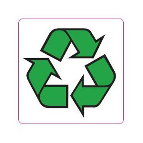 Swiftpak Etiketten für Recyclingsymbole, 51 x 51 mm, 1.000 Stück von Swiftpak