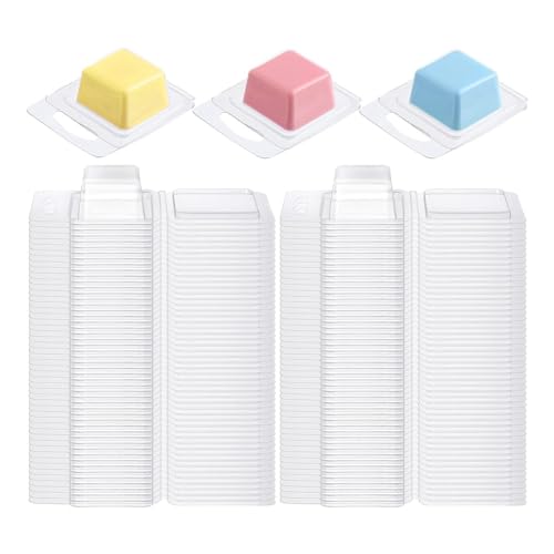 Swiixxer 200 Stück Wachsschmelzformen, Transparent, 38 Ml, Quadratische Kerzenformen für Selbstgemachte Schokolade, Wachsschmelze, Dochtlose Kerzen, Seifenherstellung, Einfache Installation Swiixxer 200 Stück Wachsschmelzformen, Transparent, 38 Ml, Quadratische Kerzenformen für Selbstgemachte Schokolade, Wachsschmelze, Dochtlose Kerzen, Seifenherstellung, Einfache Installation von Swiixxer