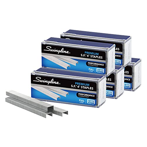 Swingline Staples, S.F. 4, Premium, 1/4" Length, 210/Strip, 5000/Box, 5 Pack (35481) von Swingline