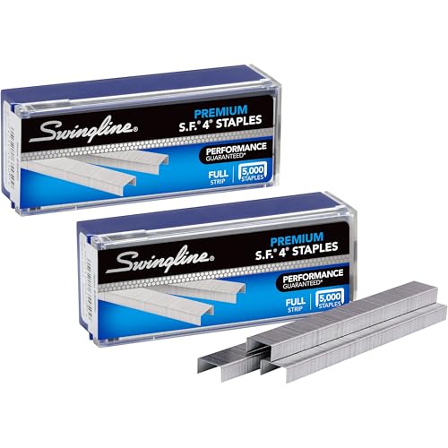 Swingline Heftklammern, S.F. 4, Premium für Desktop-Heftgeräte, 6,35 mm Länge, 210 Stück/Streifen, 5000 Stück/Box (35450) von Swingline