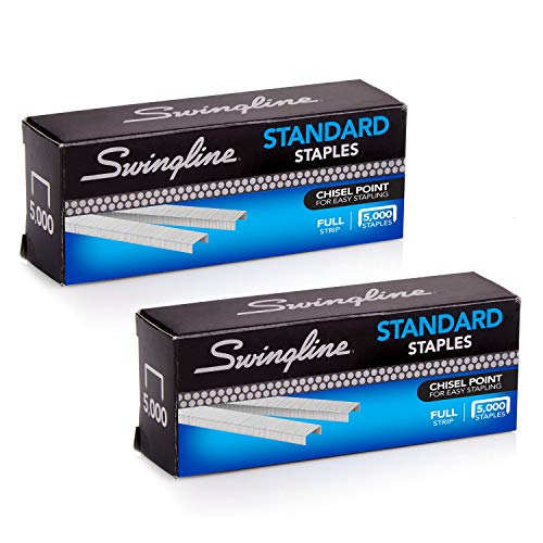 Swingline Heftklammern, Standard, 1/4 Zoll Länge, 210/Streifen, 5000/Box, 2 Stück (35107) von Swingline