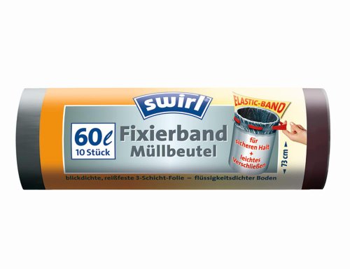 Swirl Müllbeutel 60l mit Fixierband, 10 Beutel Swirl Müllbeutel 60l mit Fixierband, 10 Beutel von Swirl