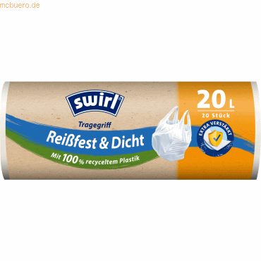 Swirl Müllbeutel mit Tragegriff 20l 20 Stück Swirl Müllbeutel mit Tragegriff 20l 20 Stück von Swirl