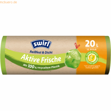 Swirl Müllsack Aktive Frische 20l grün 12 Stück von Swirl