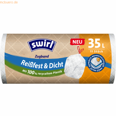 Swirl Müllsack mit Zugband 35l 11 Stück von Swirl
