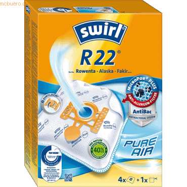 Swirl Staubsaugerbeutel R 22 MicroPor VE=4 Stück von Swirl