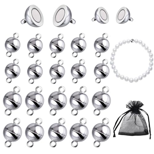 Magnetverschlüsse für Armbänder, 20 Stück 6 mm 8 mm Magnetverschluss für Ketten Silber Rund Magnetische Halskettenverschlüsse Schmuck Magnetverschlüsse für Halsketten Armbänder DIY-Bastelarbeiten Magnetverschlüsse für Armbänder, 20 Stück 6 mm 8 mm Magnetverschluss für Ketten Silber Rund Magnetische Halskettenverschlüsse Schmuck Magnetverschlüsse für Halsketten Armbänder DIY-Bastelarbeiten von SwirlColor